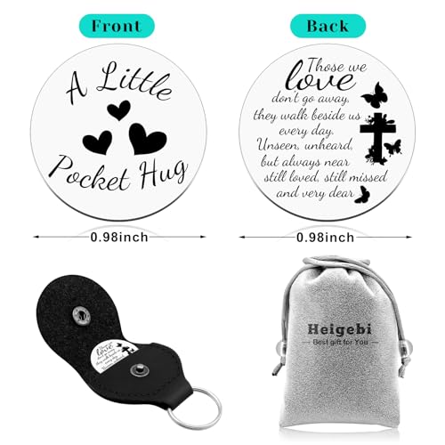 Heigebi Pocket Hug Token Keychain Memorial Gifts for Loss of Loved Sympathy Gifts Bereavement Coin Remembrance Pocket Token - color: Pattern 3