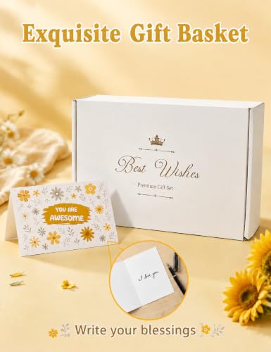 14PCS Gifts for Teen Girls - Gift Basket for Teen Girl, Gifts Trendy Stuff | Unique Birthday Gift Sets for Teen Girls, Daughter, Sister, Friend, Sweet 16th 18th 21st, Yellow - color: Beige