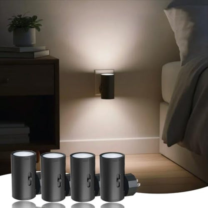 TSEXES LED Night Lights Plug into Wall,Dimmable,Daylight 5000K,4 Pack | Dusk to Dawn Sensor,0-300LM Adjustable Brightness,Bathroom, bedroom - color: 5000K Daylight, size: 4 Pack