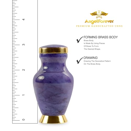 Small Keepsake Cremation Urn for Ashes | Keep Your Loved Ones Memory Close | Elegant Everlasting Tribute | Mini Personal Memorial for Remains, Dried Flowers, Sacred Earth | Threaded Lid | 3 Cubic Inch