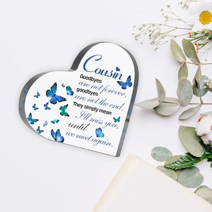 Sympathy Memorial Gifts for Loss of Cousin, Loss of Cousin Sympathy Gifts, Bereavement Condolences Grief Gifts, Funeral Memorial Decor Sign, Remembrance Plaque for Loss Cousin - style: Cousin