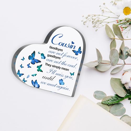 Sympathy Memorial Gifts for Loss of Cousin, Loss of Cousin Sympathy Gifts, Bereavement Condolences Grief Gifts, Funeral Memorial Decor Sign, Remembrance Plaque for Loss Cousin - style: Cousin
