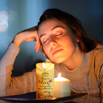 Gerrii Flameless Cardinal Memorial Sympathy Candle LED Battery,Elegant Style - style: Elegant Style