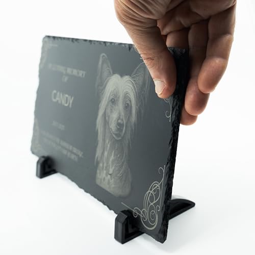 lemuria Dog Cat Memorial Stone Stand for Dog Memorial Slate Plaque (Small Plastic Stand)