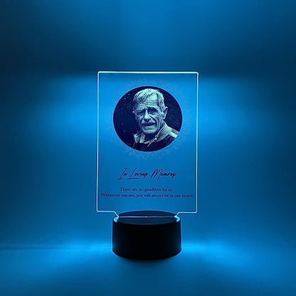 MIRROR MANIA Custom Personalized Photo LED Sympathy Gifts Memorial in Loving Memory of Loved One Heaven Bereavement Gifts Remembrance Gifts Condolence Gifts for Loss of Mother Loss of Father