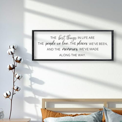 Comurdyo The Best Things in Life Sign, 32"×12", Black - color: Memories (Black), size: 32"L x 12"W