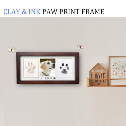 MYPAWLETS Paw Print Frame Kit,Dog/Cat Paw Print Keepsake,Espresso - color: Espresso