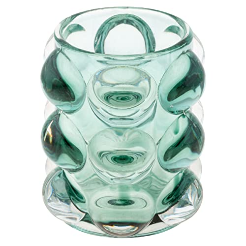 Karma, Lucia Hobnail Votive, Tea Lights Candle Holder, Glass Votive Candle Holders for Table Decorations, Baby Shower, Birthday Party, Weddings and Home Decor, Teal - color: Teal, size: One Size