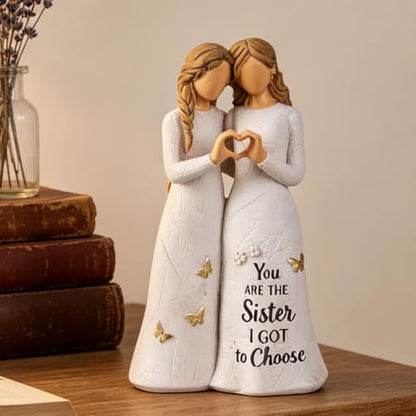 NAN ZAI NAN FANG Birthday Gifts for Women, Sisters Gifts from Sister | 5.5" Hand-Painted Sister Figurine to Best Friend Sisters Gifts for Women for Christmas & Birthday - style: Sisterhood