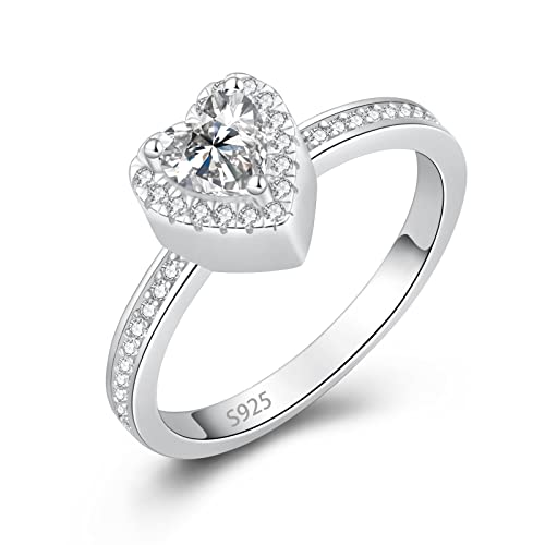 Sterling Silver Urn Ring Cremation Jewelry for Ashes Heart CZ Memorial Cremation Ring Bereavement Keepsake Jewelry for Ashes of Loved Ones - color: Small