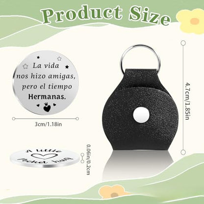 Pocket Hug Token 2026 Graduation Giftsfor her him Mothers Day Gifts for Mom Thank You Gift for Her Him - color: La Vida Nos Hizo Amigas