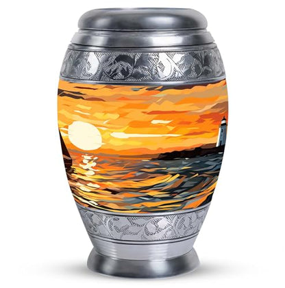 Ocean Urns for Human Ashes Male & Female - Small Urn for Human Ashes Keepsake - Mini Cremation Memorial - 3 Inch 1 Pcs - color: Ocean