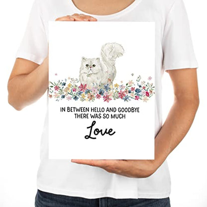 Andaz Press Jumbo Pet Sympathy Card with Envelope, Sorry For Your Loss Card, Persian Cat, Loss Of Pets, Cat Grief Bereavement Card with Big Blank Space to Send to Friends, Family, 8.5" x 11", 1-Pack - color: Persian Cat
