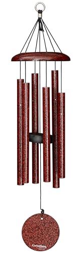 Corinthian Bells by Wind River - 27 inch Ruby Splash Wind Chime for Patio, Backyard, Garden, and Outdoor Decor (Aluminum Chime) Made in the USA - color: Ruby Splash