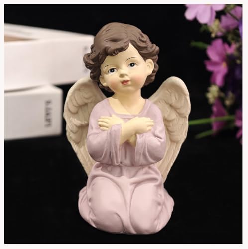 Praying Angel Figurine, Kneeling Guardian Angel Statue | Resin Keepsake For Mom, Daughter, Sister, Friend, Prayer Corners, Shelves, Desks And Nightstands - size: 3.74"H