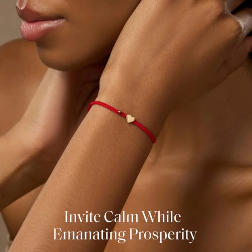 KARMA AND LUCK Adjustable Red String Bracelet for Women | Polished for Versatile, Everyday Elegance - style: 18K Gold Plated