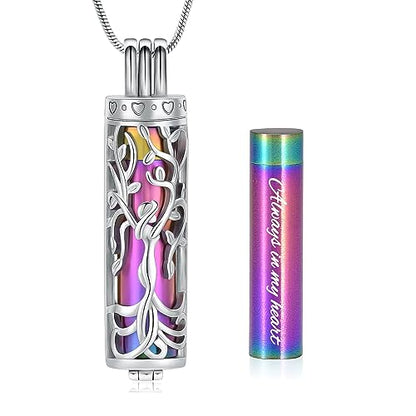 Yinplsmemory Tree of Life Cremation Jewelry Urn Necklace for Women - color: Customize