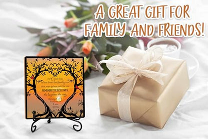 Remembrance Desk Decor, Sympathy Gifts for Family Loss Of Loved One, A Limb Has Fallen From The Family Tree Tabletop Sign for Home Office Bedroom, Memorial Wood Plaque With Iron Stand -25