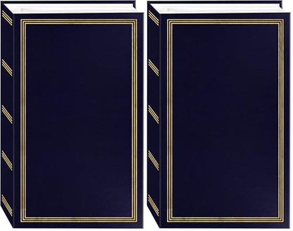 Pioneer Photo Albums STC-504 Navy Blue Photo Album, 504 Pockets 4"x6", 1 Count (Pack of 2) - color: Navy Blue, size: Pack of 2