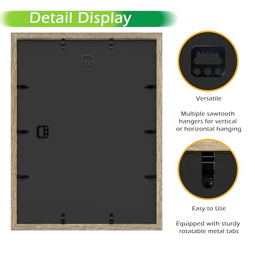 FrameWorks 12x16 Driftwood Wooden Shadow Box Frame – Soft Felt Back, Tempered Glass, and Included Elegant White Ball Push Pins - color: Natural, size: 12"x16"