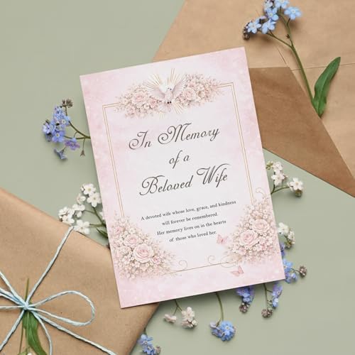 Loss of Wife Sympathy Card With Printed Verse Premium A5 Size UK Made