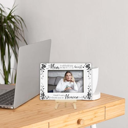Memorial Gifts Loss of Mom, Sympathy Picture Frame, Remembrance Gifts Wooden Photo Frame with Easel, 4x6 Bereavement Picture Frame for Tabletop Display - G10 - style: Loss of Mom