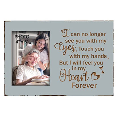 Yudarte Wooden Engraved Memorial Picture Frame 4x6 Inches Photo - Bereavement Sympathy Grieving in Memory of Loved One Gifts - color: I can no longer