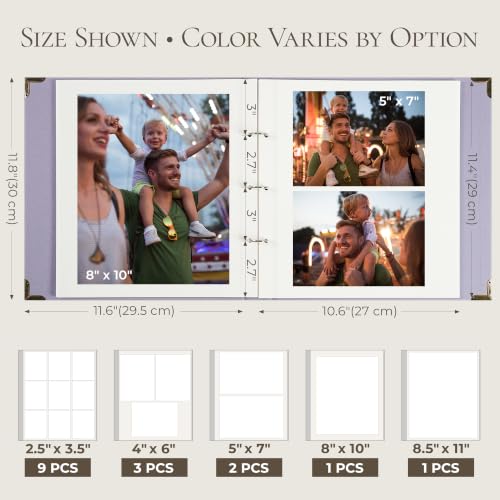 Vienrose 3 Rings Self Adhesive Photo Album 20 Sheets/40 Pages Purple | Hardcover, DIY Scrapbooking Kit, Paper Scrapbook, 12 x 12 inch, Lover Friends Kids Wedding - color: Purple, size: 12'' x12''40Pages
