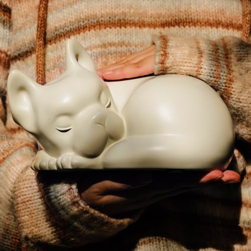 French Bulldog Dog Urn, Frenchie Dog Urns for Ashes, Pet Urns, Cream | Pet Memorial Keepsake Funeral Urn for Dogs Ashes, Animal Urn - color: Cream