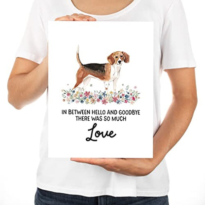 Andaz Press Jumbo Pet Sympathy Card with Envelope, Sorry For Your Loss Card, Beagle, Loss Of Pets, Dog Grief Bereavement Card with Big Blank Space to Send to Friends, Family, 8.5" x 11", 1-Pack - color: Beagle