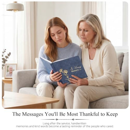 Funeral Guest Book 2026, Memorial Guest Book with Memory Pages, Family Tree & Gift Record, Hardcover Funeral Sign In Book for Up to 360 Guests, 8" x 10", for Memorial Service & Celebration of Life - style: Guest Book 2026