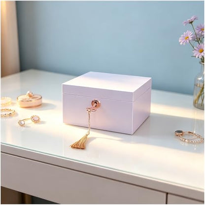 LIHOU PAPAQ Wooden Ballerina Musical Jewelry Box for Girls and Women - Music Chest,Jewelry Storage Box,Gifts for Christmas,Birthday,Valentine's Day and All Holidays