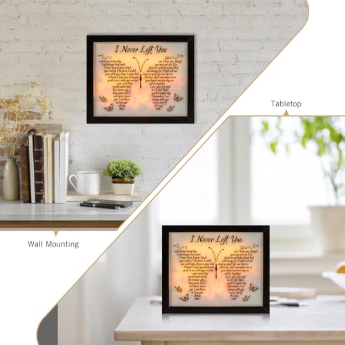Sympathy Gift LED Memorial Shadow Box Memorial Gifts for Loss of Loved One Mother Mom Dad Father, Bereavement Gifts Condolences Gifts in Memory of Loved One Gifts - size: I Never Left You Black