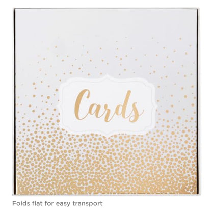 Hallmark 10" Wedding Card Box (Pearl and Gold Dots) - color: Pearl, Gold
