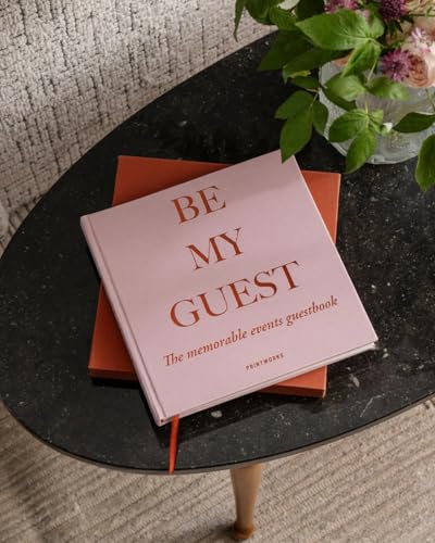 PrintWorks Guest Book, Pink & Rust - 100-Page Wedding Keepsake Album - color: Pink/Rust