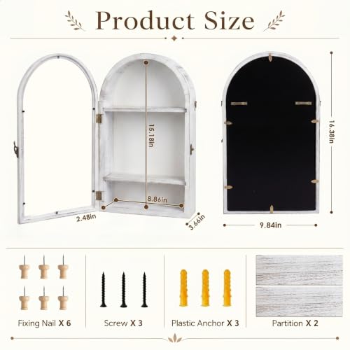 Britimes Shadow Box Frame, Large Shadow Boxes Display Cases, 10x16, White - color: White