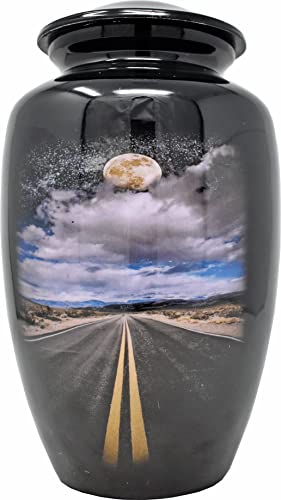Cremation Urn Adult Large Urn for Human Ashes - A Lovely Sharing Tokens to Remember Your Love One Lost 10 Inches I 200 lbs Storage Capacity (Road Path)