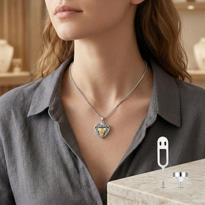 Urn Necklace for Ashes Blue opal Cremation Necklace Keepsake Memory Jewelry for Ashes of Loved Ones Keepsake - style: Elephant