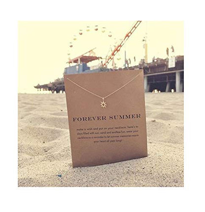 Baydurcan Friendship Anchor Butterfly Good Luck Elephant Necklace for Women - style: Sun