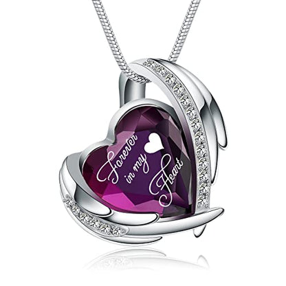Heart Crystal Cremation Urn Necklace for Ashes, Stainless Steel Cremation Jewelry for Ashes Memorial Pendant Ashes Urn Necklace with Engraving and Filling Kit - color: Purple Crystal