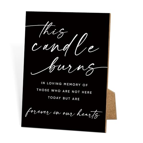Funeral Sign, 8x11 Black Minimalist Style Loss of Loved One Memorial Sign, In Loving Memory Sign, Funeral Decorations, Wedding Table Decor, Memorial Gifts For Loss of Loved One, Bereavement Gifts -10 - style: Wedding Memorial Sign10