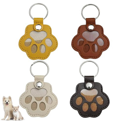 Cat Dog Hair Storage Keychain, Pet Hair Keychain, Fur Keepsake Keyring | Pet Memorial Gifts, Cat & Dog Lovers Gifts - color: Brown+black+yellow+white