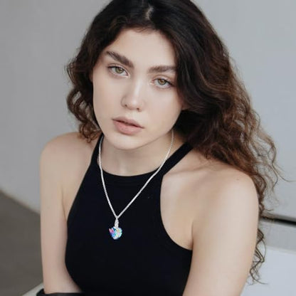 Urn Necklace for Ashes for Women/Men 925 Sterling Silver Cremation Jewelry w/Funnel Filler Memorial Jewelry Gifts - color: E-Hummingbird 2, style: Non - Customized