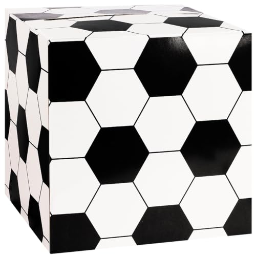 Soccer Card Box Sports Party Favors Post Box Cardboard Receiving Money Holder for Soccer Theme Wedding Reception, Baby Showers, Anniversary, Birthday Party, Graduation Table Centerpiece Decorations - style: Soccer