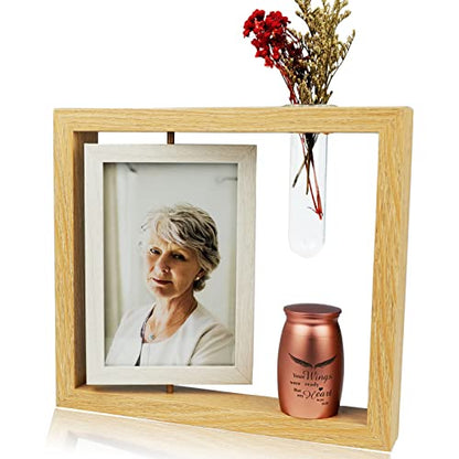 Twotigers Small Metal Rose Gold Keepsake Urns for Human Ashes, with Frame - color: Rose Gold