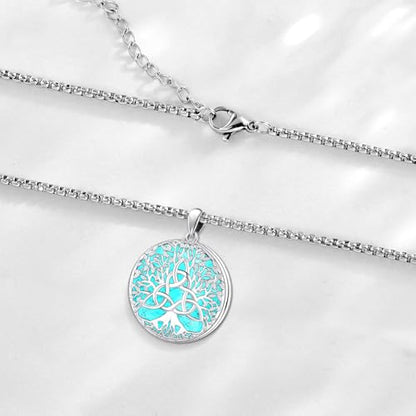 Sterling Silver Tree of Life Necklace for Women Oval Family Tree Necklace Abalone Shell Moonstone Pendant Mother Day Necklace for Mom Tree of Life Jewelry - style: Tree of Life-Locket Necklace