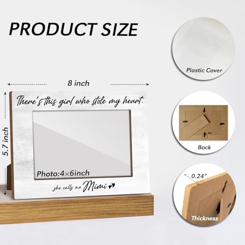 Grandmother Gifts Wooden Photo Display Picture Frames for Desk Grandchildren Pictures Frame Grandma Photo Frame for New Baby New Grandma Gifts First Time Pictures Gift Picture Frames 4x6 - Jk0258 - color: XK17