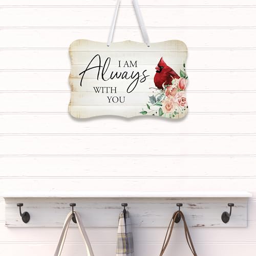 LifeSong Milestones Memorial Wall Hanging Signs Bereavement Keepsake Condolence Funeral Gift For Loss of Loved One 8x12 (I Am Always With You (White)) - color: I Am Always With You (White)