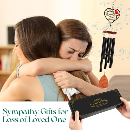 Kathfly Cardinal Wind Chimes for Loss of Loved One, 28" Memorial Wind Chimes for Outside, Cardinal Sympathy Bereavement Condolence Funeral Windchime Gifts for Loss of Mother Mom - style: Memorial Mom