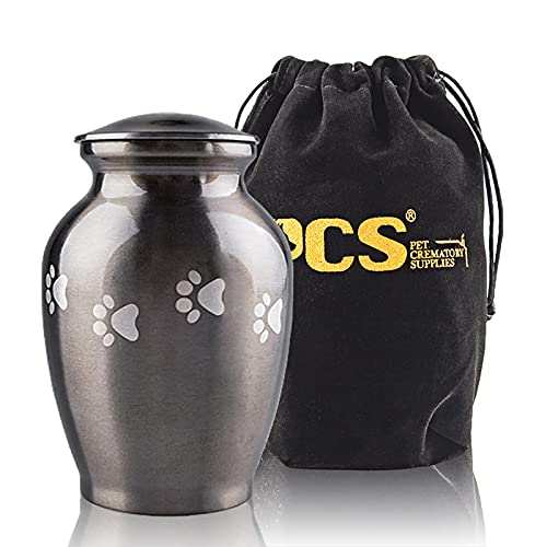 PCS Pet Memorial Cremation Urns for Dogs and Cats Ashes, Dog Keepsake Urns for Ashes with Paw Prints-Small - color: Silver,horizontal Paw, size: S(0-45lbs)
